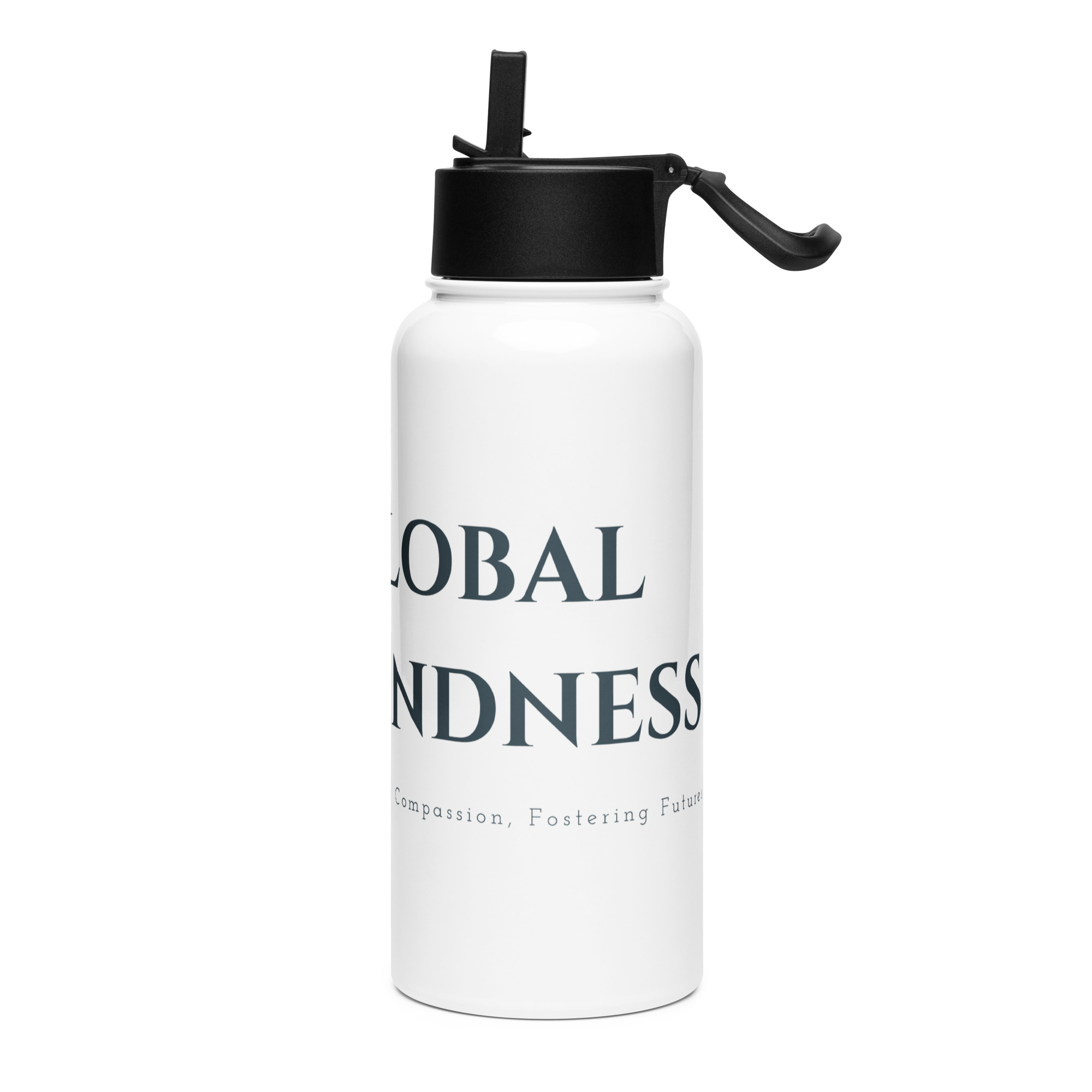 Stainless steel water bottle with a straw lid - Image 3